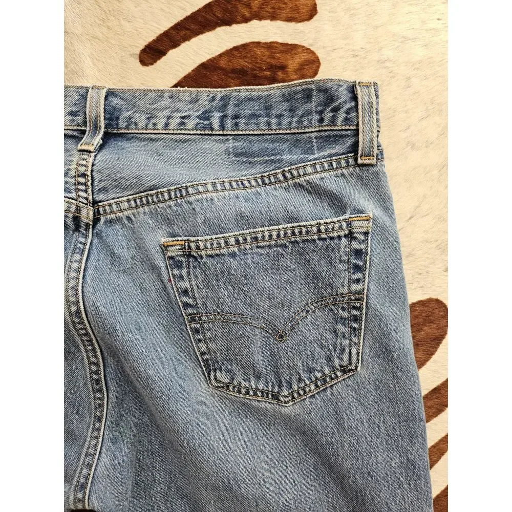 Vintage Made In USA Levi 501 Button Fly Jeans Mens 36x34 Blue Denim